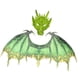 thumbnail image 5 of Disfraz de dragón para adultos Máscara de dinosaurio Juegos Accesorios con correa elástica Ala de dinosaurio Disfraces para fiestas Favores Es Verde Yinane Disfraz de juego de simulación, 5 of 8