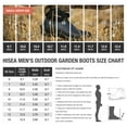 thumbnail image 2 of HISEA Men's Rain Shoes Ankle Height Rubber Garden Boots Insulated Waterproof for Muck Mud Working Outdoor, 2 of 6