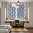 thumbnail image 6 of Curtains 84 Inches Long 2 Panels, Purple Beige Dandelion Grommets Window Treatment Curtain, Farmhouse Botanical Blossom Thermal Curtains Drapes for Living Room/Bathroom, 6 of 9