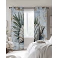 thumbnail image 4 of Coastal Conch Blackout Curtains for Bedroom Living Room Darkening Curtains 90 Inch Beach Nautical Summer Vintage Botanical Black Out Window Curtain Privacy Window Treatment Grommet Drapes 52"x90"x2, 4 of 9
