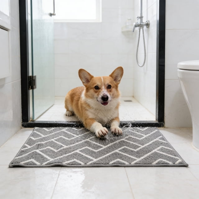 Diatom Mud Bath Mat Entrance Doormat, Multicolor, 50 x 80 cm Non-Slip Water Absorbent, Machine Washable Entryway Floor Rug