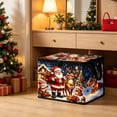 thumbnail image 4 of Christmas Themed Large Capacity Foldable Storage Box With Lid And Handles For Holiday Decorations Clothes Toys, 4 of 6