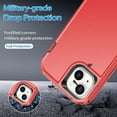 thumbnail image 5 of iPhone 13 Mini Heavy Duty Case {Shock Proof Case with 3 Layer Rubber, Shatter Resistant, [Tough Armour] Rugged Case Compatible for iPhone 13 Mini} Red, 5 of 7