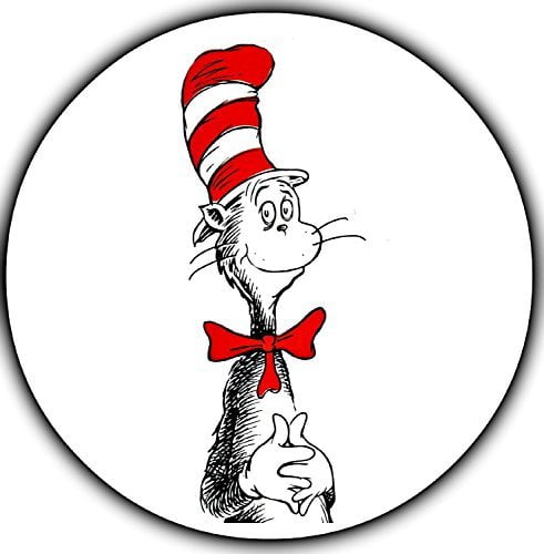 CAT IN THE HAT Edible Cake topper Party image decoration 