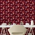 thumbnail image 2 of Ambesonne, Macaroon Peel & Stick Wallpaper for Home, French Vibes Artwork Fun, 13"x72", Ruby Dark Coral Lavender, 2 of 5