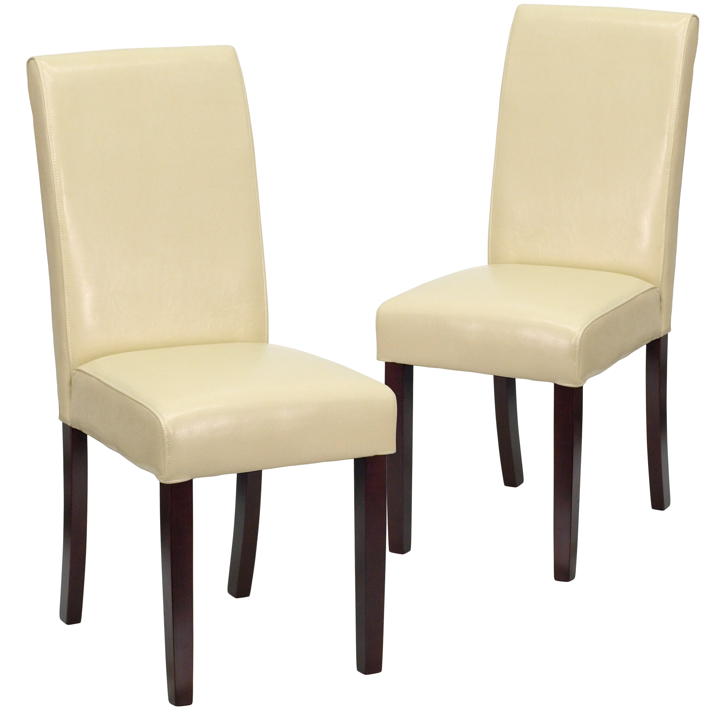 Flash Furniture 2 Pk. Ivory LeatherSoft Parsons Chair