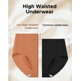 thumbnail image 6 of INNERSY Seamless High Waisted Underwear for Women No Show Stretch Panties Briefs 3 Pack(L,Brown), 6 of 11
