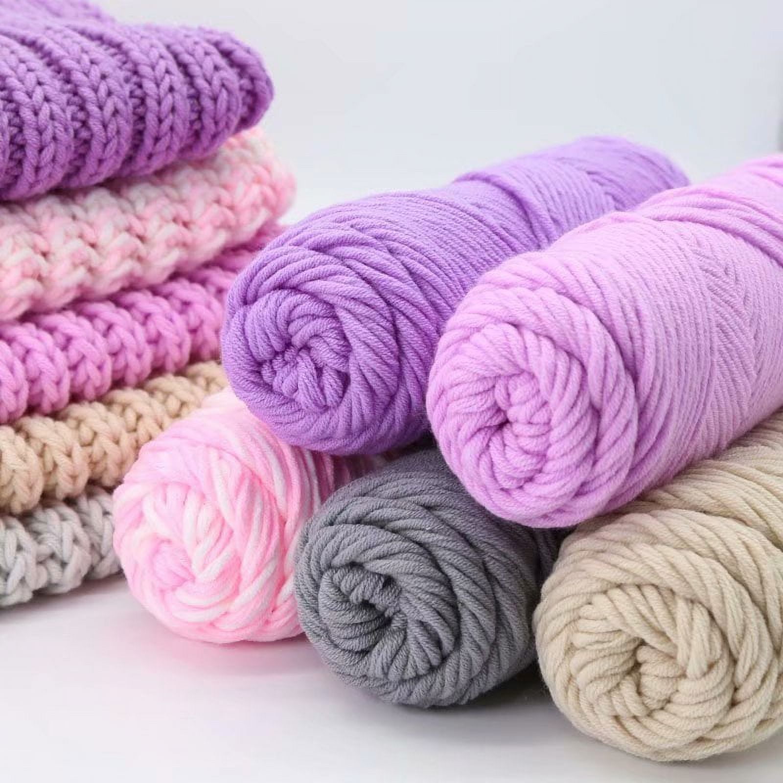 Namzi 500g Premium Soft Durable Yarn Acrylic & Wool Blend for Knitting, Crochet Projects, Ultra-Soft Craft Yarn,Rust red