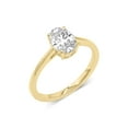 thumbnail image 3 of 14K Yellow Gold Oval Shape Lab Grown Diamond Basket Split Shank Solitaire Engagement Ring - 1.50 Carat (Ring Size: 7.5), 3 of 5