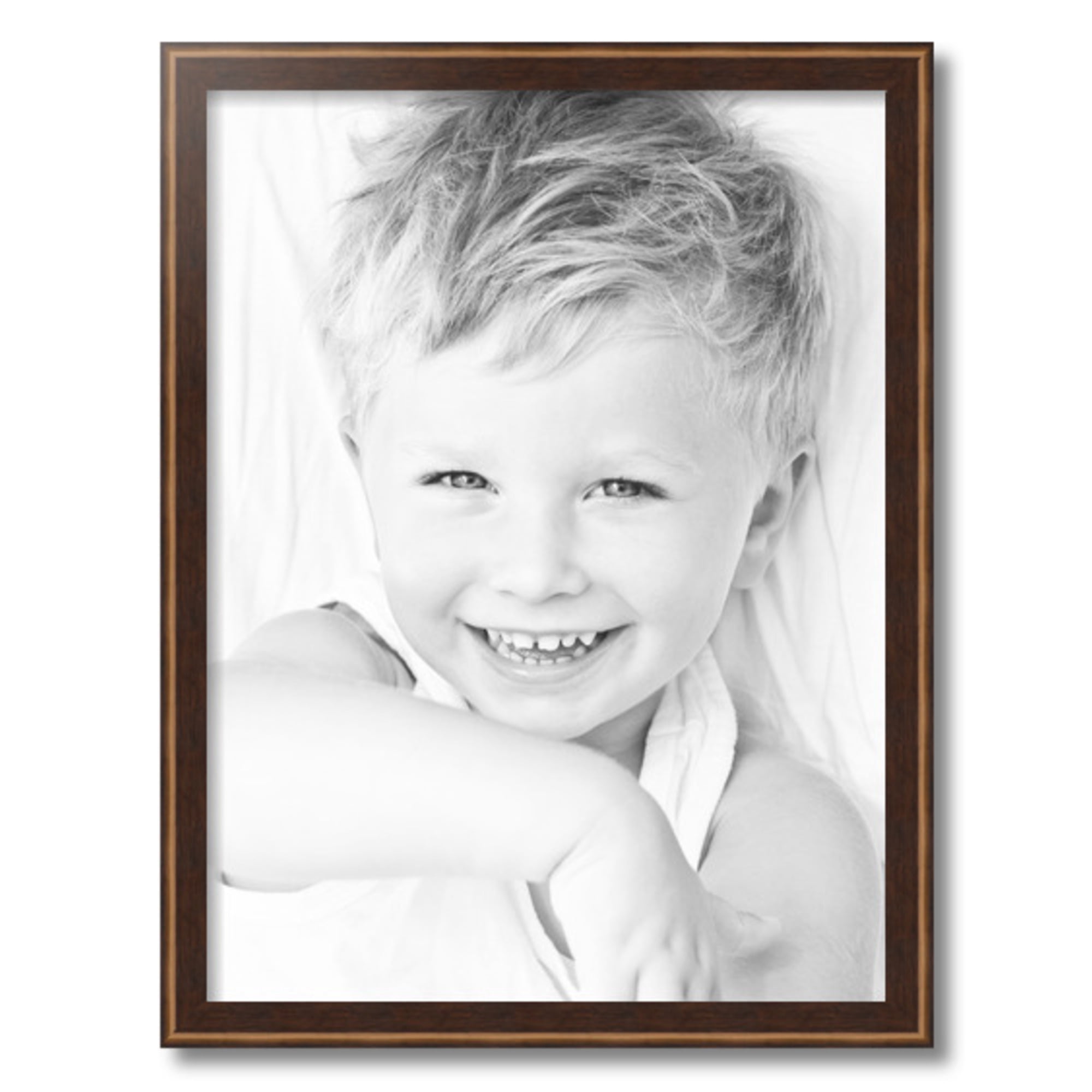 ArtToFrames 18" x 24" Contrast Walnut Picture Frame, 18x24 inch Brown Wood Poster Frame (WOM-4932), 1 Pack