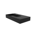 thumbnail image 3 of Castello USA Inc Juniper 36" Solid Surface Left Basin Bathroom Sink in Black, 3 of 7