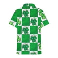 thumbnail image 4 of Gaecuw Saint Patrick's Day Womens Going out Tops Summer Short Sleeve Pullover Blouse Button down Tshirts Three Leaf Printed Tees Round Neck T-Shirts Trendy Shirts Cute Tops Green S, 4 of 5