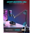 thumbnail image 3 of COCONISE Gaming Microphone, USB PC Mic for Podcasts Videos, Streaming, Condenser Mic with Quick Mute, Tripod Stand, Pop Filter, RGB Indicator, Shock, 3 of 7
