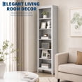 thumbnail image 5 of TacleeKii 6-Tier Bookshelf, Freestanding Bookcase with Open Shelves and Anti-Tip Design, Gray, 5 of 10