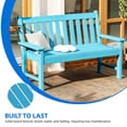 thumbnail image 2 of Dextrus Garden Bench, All-Weather, Fade-Resistant, for 2-3 Persons, Blue, 2 of 6