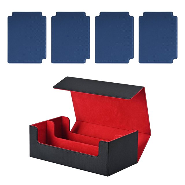 CAJA DE CARAL CAJA COMEDIBLE Magnética Duración con 4 divisores de cartas Negro Rojo Azul Oscuro