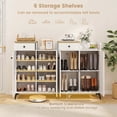 thumbnail image 6 of Laicejoy Shoe Cabinet with Doors, Modern Shoe Storage Cabinet with Drawer, 6 Adjustable & Removable Shelves, Ventilation Holes, Metal Legs, 6 of 10