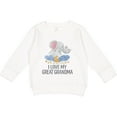 thumbnail image 2 of Inktastic I Love My Great Grandma Cute Elephants in Night Sky Toddler Sweatshirt, 2 of 4