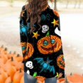 thumbnail image 3 of Cardigan Léger à Manches Longues pour Femmes Halloween Mignon Drôle Citrouille Chat Noir Graphique, 3 of 6