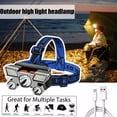 thumbnail image 4 of COB LED Headlamp Rechargeable Head Light Flashlight Torch N ewxp Lamp Lot K7, 4 of 8