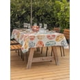 thumbnail image 2 of Easter Outdoor Tablecloth - 60x120 Inch Rectangle Dining Table Cover, Country Spring Watercolor Leaves Floral Eggs Waterproof Outdoor Table Cloth with Umbrella Hole & Zipper for Picnic/Patio/Party, 2 of 7