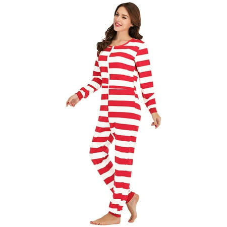 

Paptzroi Women Christmas Pajamas Sleepwear Hooded Jumpsuit Rompers Nightwear Plush Onesie