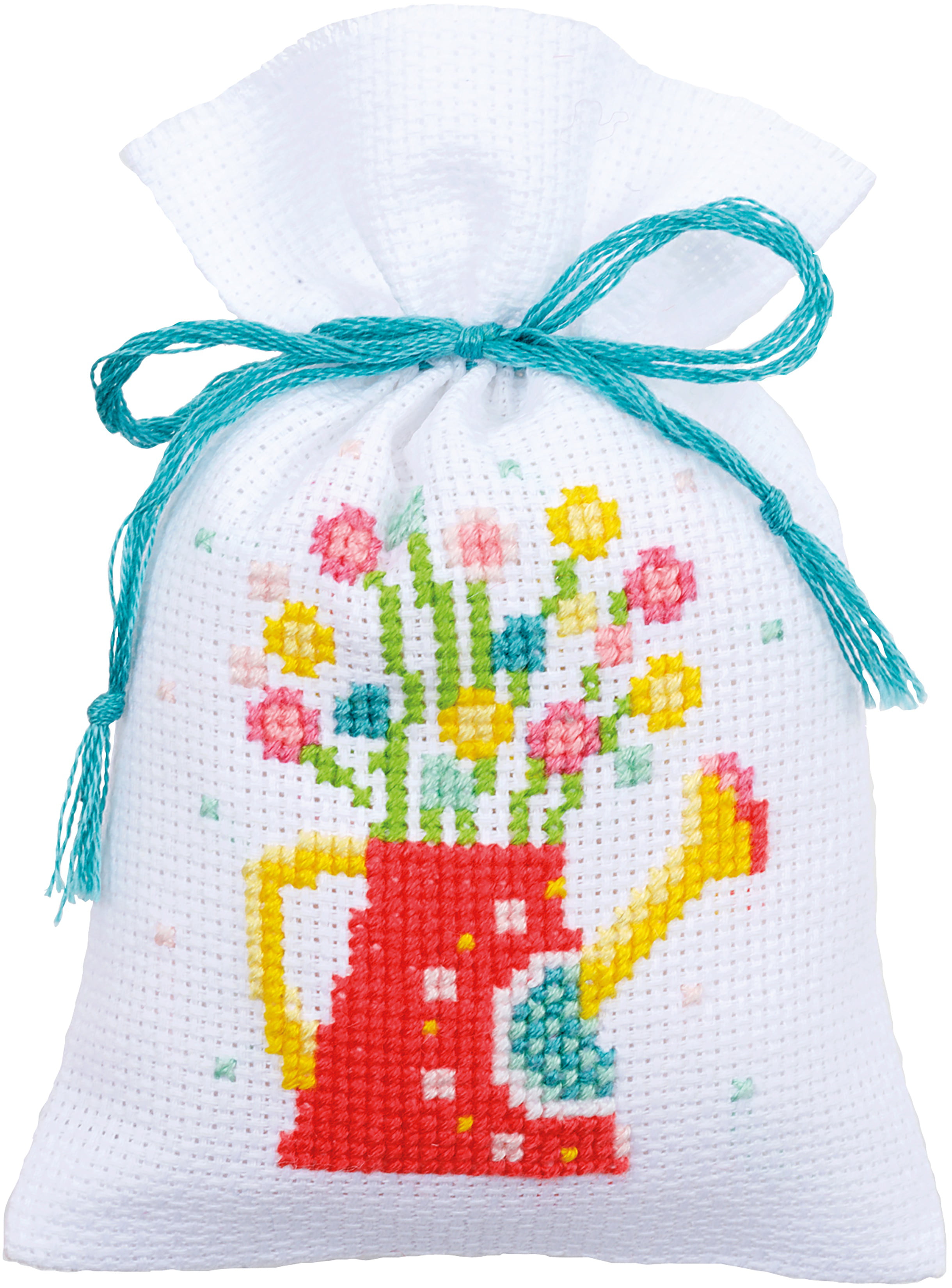 Vervaco Sachet Bags Counted Cross Stitch Kit 3.25 inchX4.75 inch-Provence (14 Count) 3/Pkg