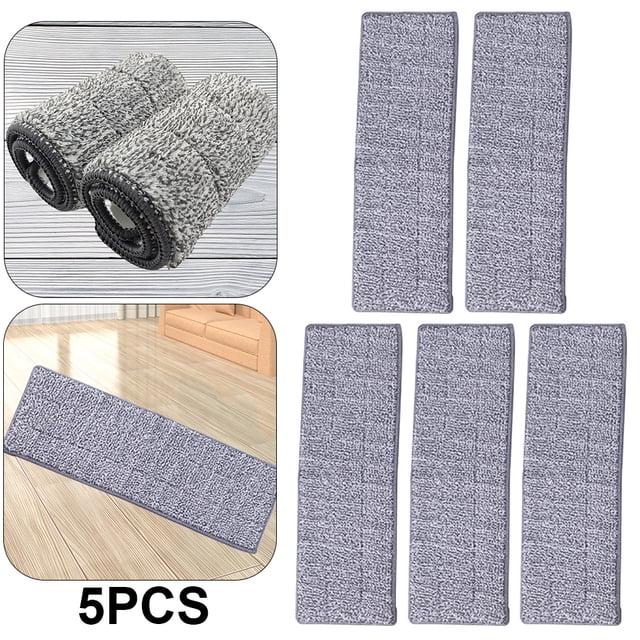 Almohadillas Microfibra para Fregona Repuesto Lavable (solo Gris) 5 Uds.