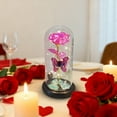 thumbnail image 6 of JWshufel LED Rose Night Light Preserved Flower Butterfly Ornament with Foil Accents and Decorative Base Romantic Table Lamp for Bedroom Desk Window Sill Valentine Gift Pink 8.7x4.3x3.5in, 6 of 6