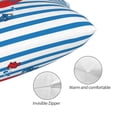 thumbnail image 5 of Kll Red Funny Crab On Blue Stripe Pillow Covers Envelope Closure,Super Soft And Cozy Fuzzy Fleece Pillow Case Cover 16"X24", 5 of 8