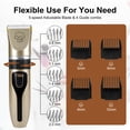 thumbnail image 4 of Rechargeable Cordless Dogs Cats Grooming Clippers,Professional Pet Hair Clippers with Comb Guides Low Noise Quiet Dog Shaver Electric Hair Clipper Set for Dogs Cats Horses Animals Pet Grooming Kit, 4 of 8