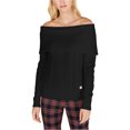 thumbnail image 1 of Tommy Hilfiger Womens Solid Pullover Sweater, Black, Small, 1 of 1