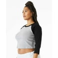 thumbnail image 2 of BELLA + CANVAS Women�'s Micro Rib 3/4 Raglan Sleeve Baby Tee, 2 of 5