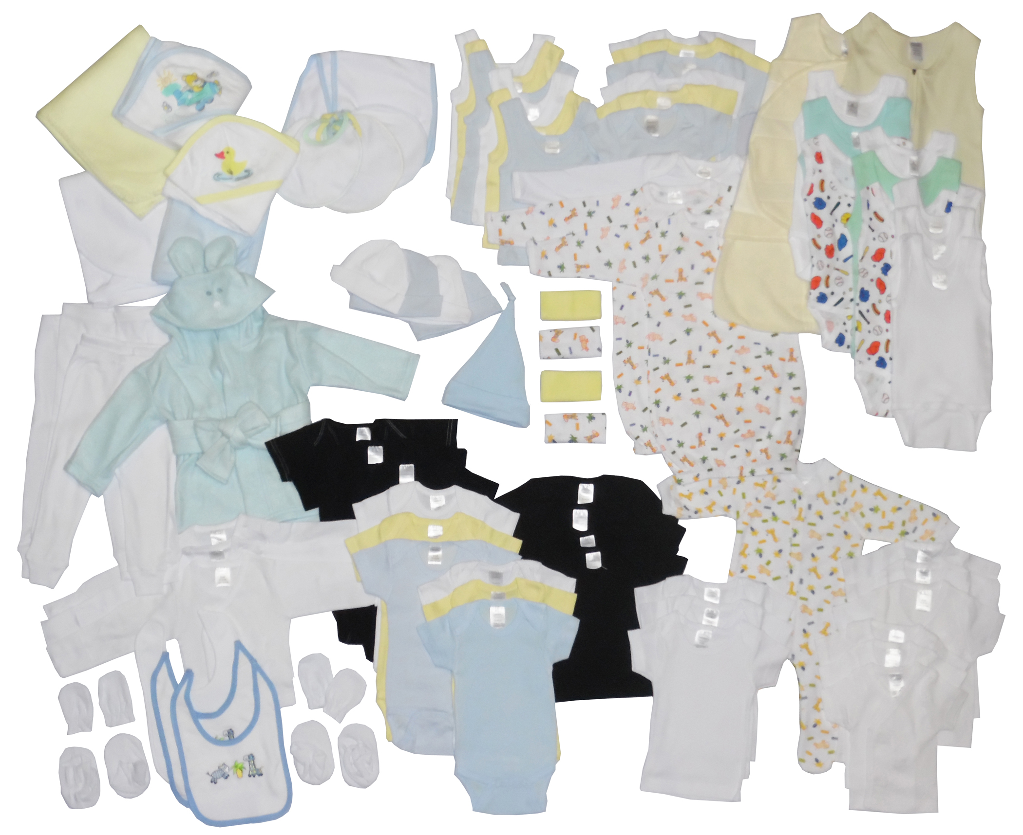 Bambini Newborn Baby Starter Baby Shower Layette Gift Set, 88pc (Baby Boys)
