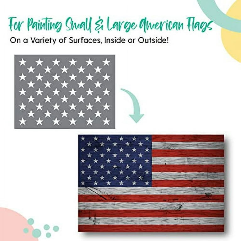 Star Stencil for Wood American Flag, Reusable Stencil, American