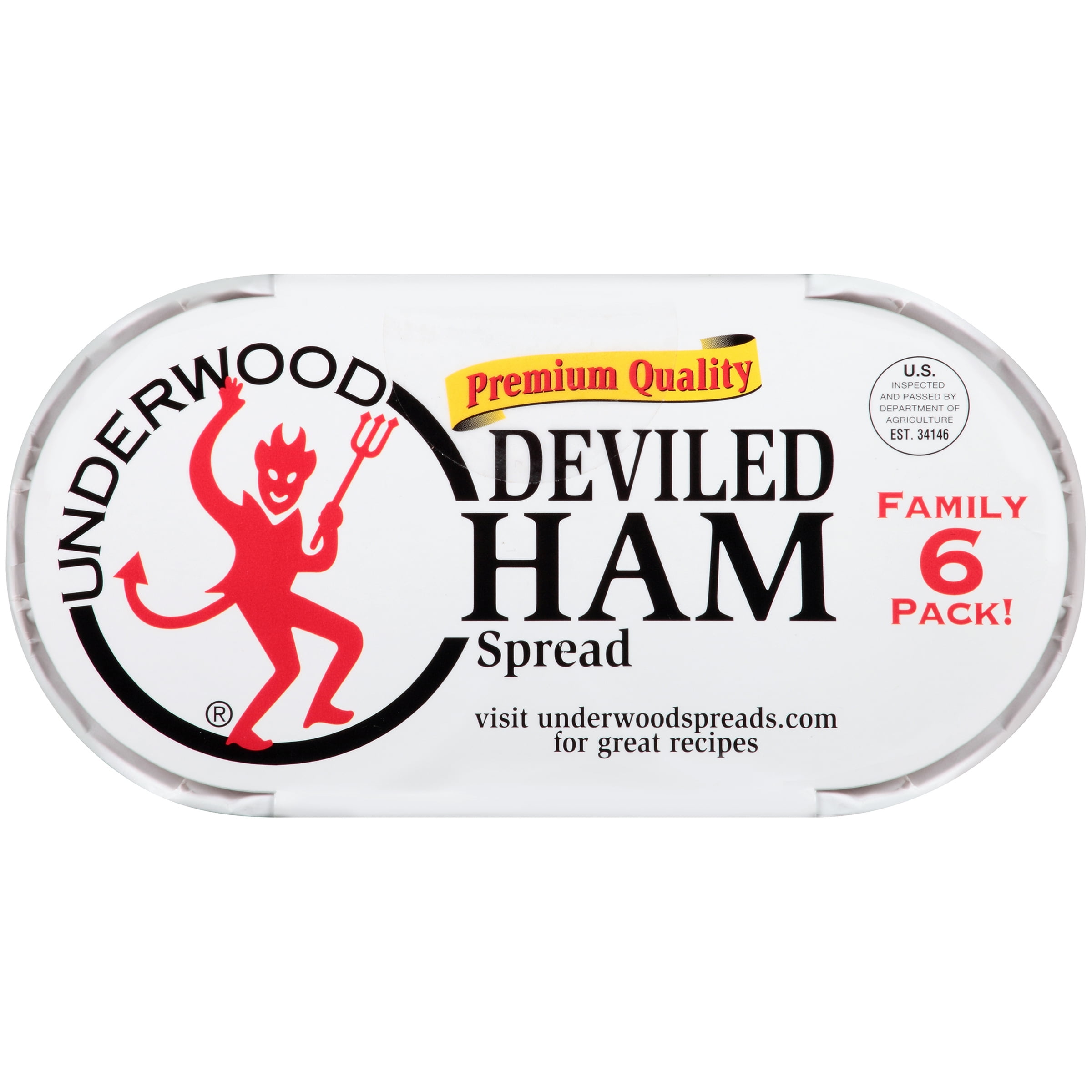 Underwood Deviled Ham Spread, 4.25 oz, 4 Count Cans