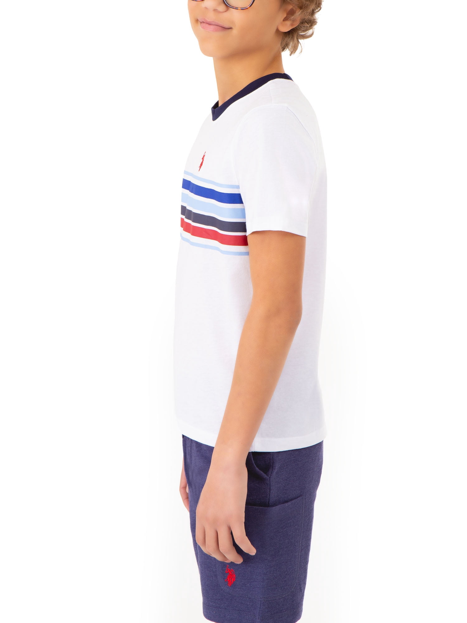 U.S. Polo Assn. Boys Chest Stripe T-Shirt, Sizes 4-18