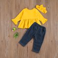 thumbnail image 3 of ITFABS Ensemble pour Enfants, Manches Longues Col Rond Manches Évasées Jeans Longs Découpés, 3 of 8