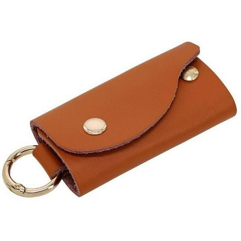 Hillman 5040531 Leather Keychain Card Holder, Assorted Black