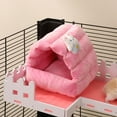 thumbnail image 6 of D-GROEE Cute Cozy Pet Nest Cozy Hamster Nest Bunny Carrot Design Small Warm Room for Guinea Pigs Ferrets Hedgehogs Rabbits Rats Autumn Winter Hamster Cage, 6 of 8