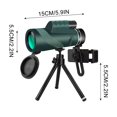thumbnail image 3 of todays deals, 12X50 HD Monocular Telescope, Monoculars for Adults High Powered with Smartphone Holder & Tripod, BAK-4 Prism and Compact Monocular for Bird Watching, Hiking, Camping, Travel (Green), 3 of 9