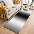 thumbnail image 2 of Black Grey White Large Area Rugs for Bedroom Living Room, Soft Non Slip Carpet Bedside Rug, Farmhouse Ombre Color Modern Simple Rectangular Floor Cover Kitchen Accent Rug 2'x6' for Dining Room/Office, 2 of 9