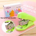 thumbnail image 4 of SEIWEI 1 Set Mini Staplers Staple Compact Manual Stapler Student Stationery Office Supplies Green, 4 of 8