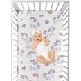 thumbnail image 3 of Sweet Jojo Designs Rainbow Unicorns Multicolor Fitted Crib Sheet, 3 of 6