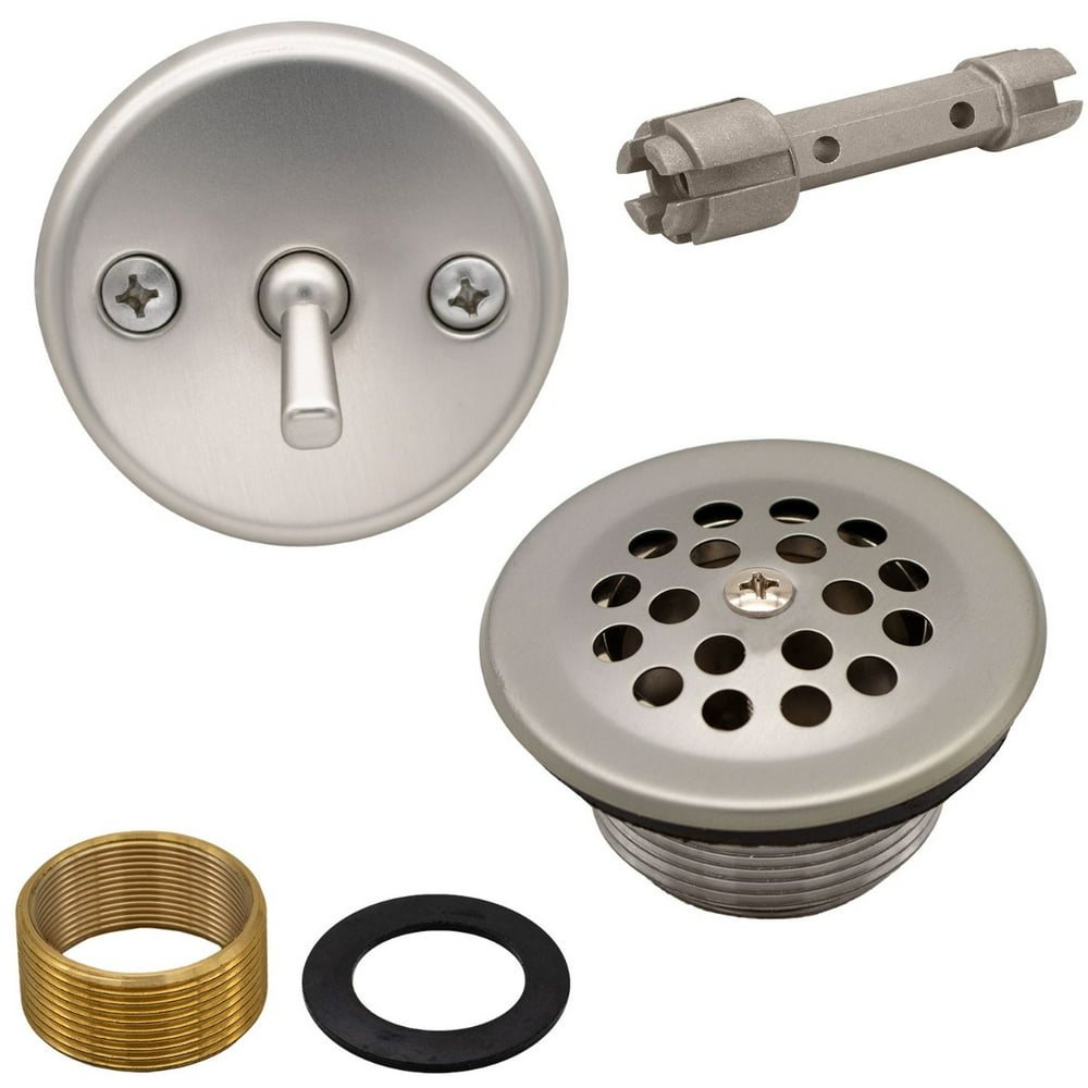 Bathtub Trip Lever Bath Drain Replacement Overflow Cover Kit with Brass