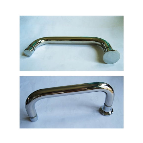 Hotel Home Decorate Stainless Steel #304 C Shape Pull Handle for Bathroom Shower Room Glass Door, Mirror Color, 17cm Length