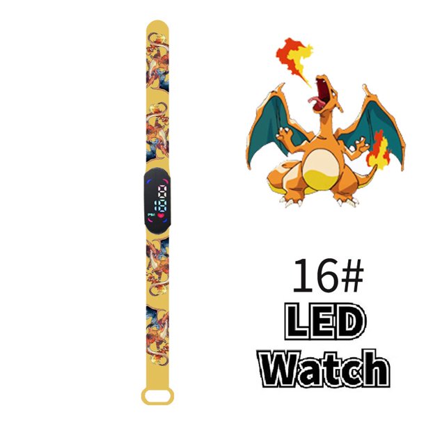 Pokemon Anime Kawaii Pika Chuka Ibrabra Jingle Cat Pass Digital, impermeable, LED electrónico, reloj para niños y niñas, regalo de cumpleaños, juguete