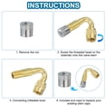 thumbnail image 3 of Uxcell Valve Stem Extension, Universal Tire Valve Stem Extenders Adaptor Compatible for Cars Bicycles Motorcycles Silver, 3 of 6
