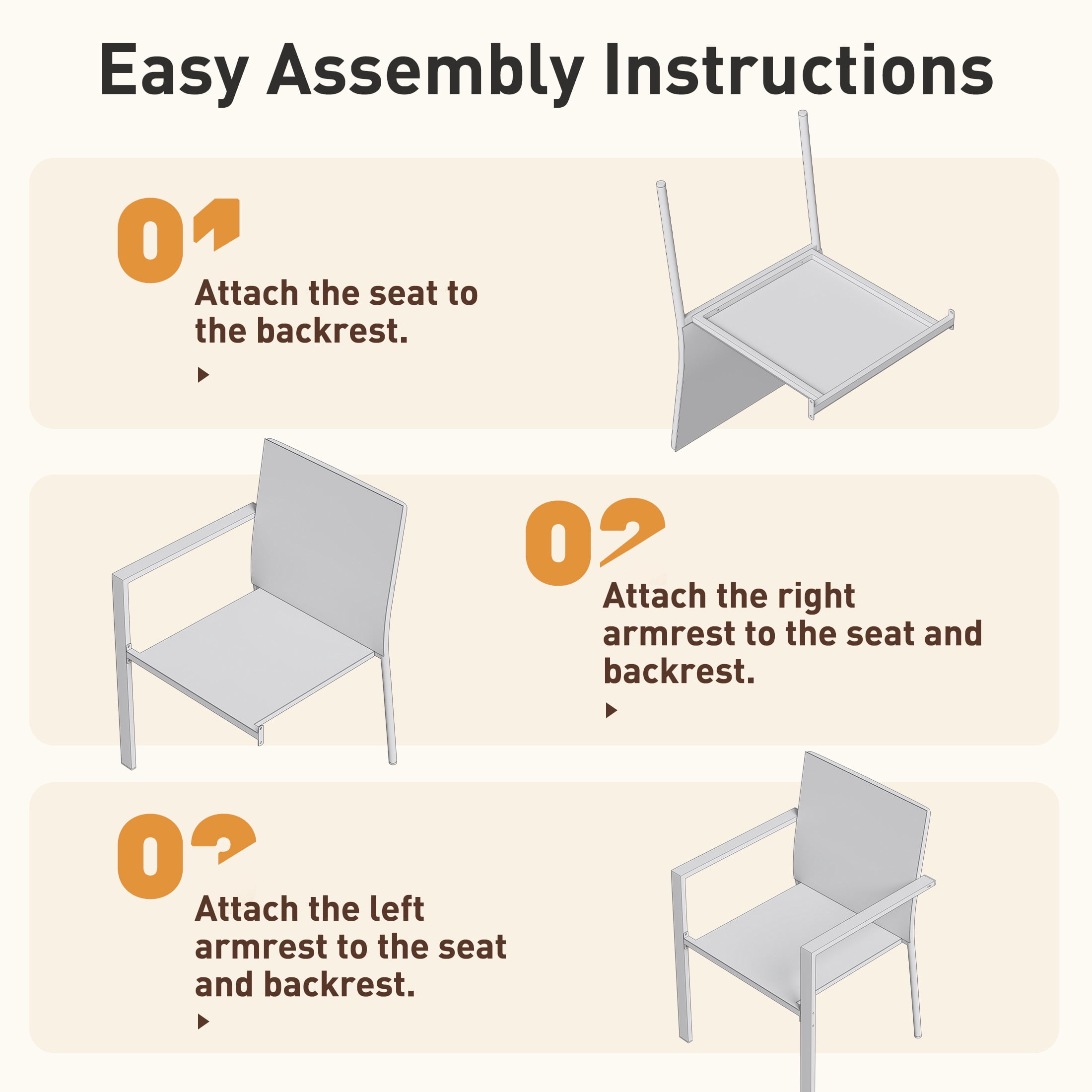 UDPATIO Patio Dining Chairs Set of 4 Stackable Outdoor Wicker Dining Chairs, All-Weather Patio Armchairs with Armrests, Rustproof Steel Frame, Ergonomic Comfort for Backyard, Deck, Garden,Grey