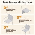 thumbnail image 3 of UDPATIO Patio Dining Chairs Set of 6 Stackable Outdoor Wicker Dining Chairs, All-Weather Patio Armchairs with Armrests, Rustproof Steel Frame, Ergonomic Comfort for Backyard, Deck, Garden,Grey, 3 of 6